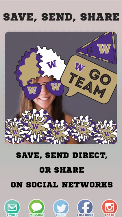 Washington Huskies PLUS Selfie Stickers screenshot-3