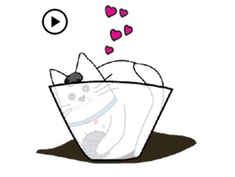 Animated Cute Kitty Sticker