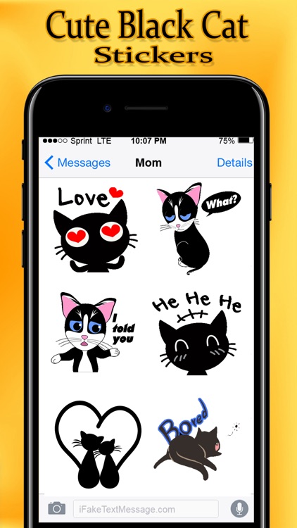 Cute Black Cat Stickers Pack