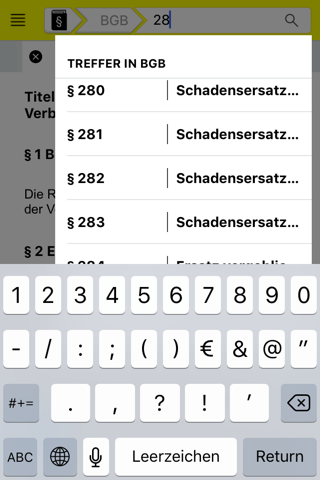 NWB Gesetze screenshot 2