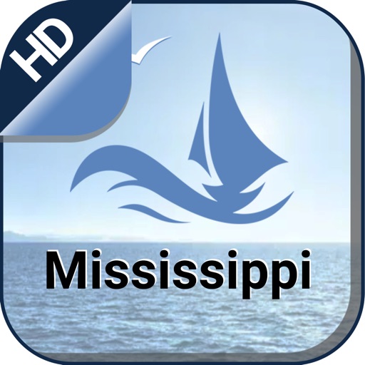 Mississippi offline nautical gps chart for boating icon