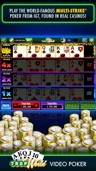 TropWorld Video Poker screenshot 2
