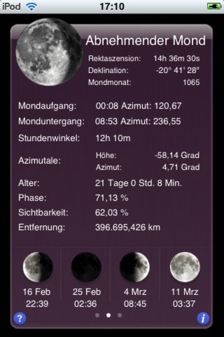 iEphemeris Pro screenshot 2