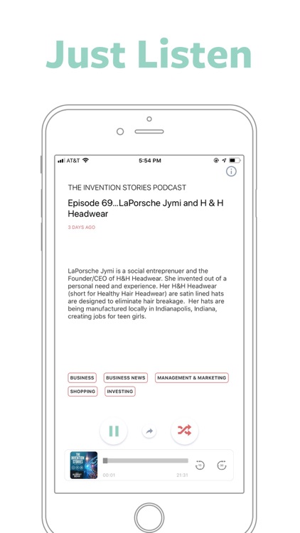 Just Listen: Podcast App