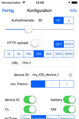 SensorLog screenshot 3