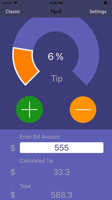 TipC - Tip Calculator screenshot 2