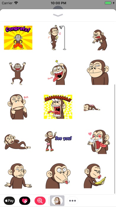 Fancy Monkey Animated Stickers screenshot 3