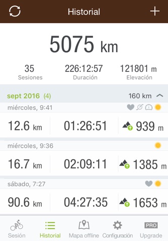 Runtastic Mountain Bike GPS screenshot 3