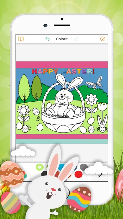 How to cancel & delete Cute Easter Bunny Coloring Book from iphone & ipad 3