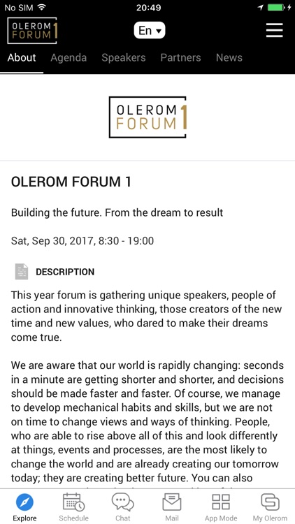 OLEROM FORUM 1 Conference