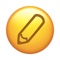 [ pencil + keyboard ] handwriting Emoji, cursive Key label