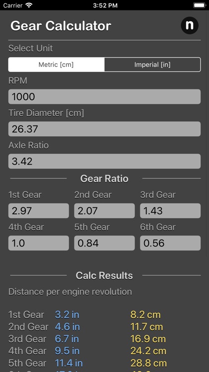 Gear Calculator Plus