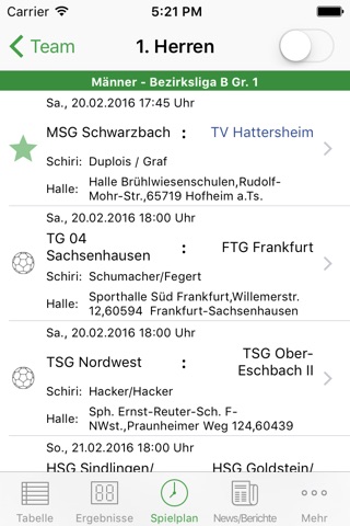 TV Hattersheim Handball screenshot 2