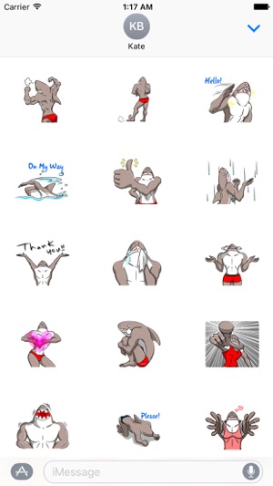 SharkMoji - Shark Man Stickers(圖1)-速報App