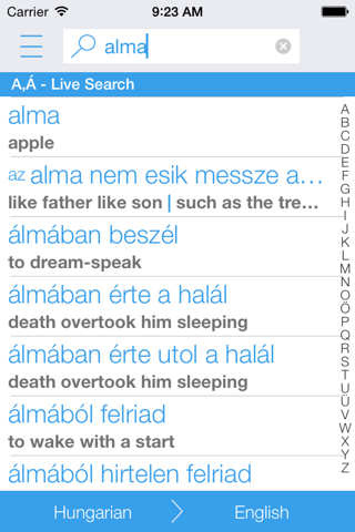 Dictionary Hungarian English screenshot 2