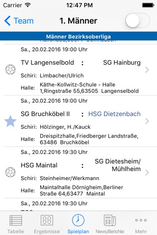 HSG Dietzenbach screenshot 2