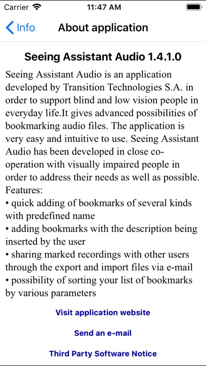 Seeing Assistant Audio Lite