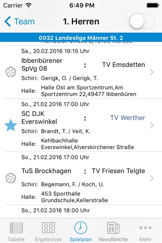 TV Werther 04 Handball screenshot 2