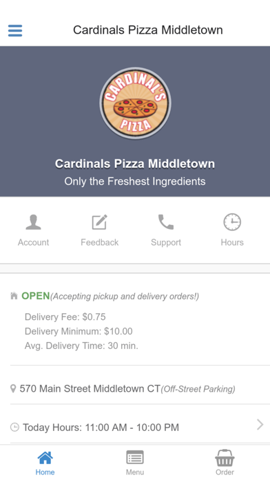 How to cancel & delete Cardinals Pizza Middletown from iphone & ipad 1