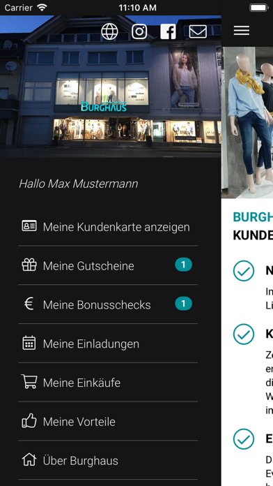 Modehaus Burghaus screenshot 2