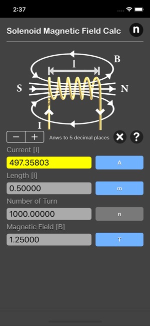 Solenoid Magnetic Field Calc(圖5)-速報App