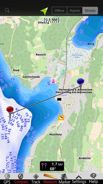 Ammer lake GPS Nautical Charts