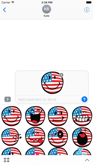 Smiley American Flags