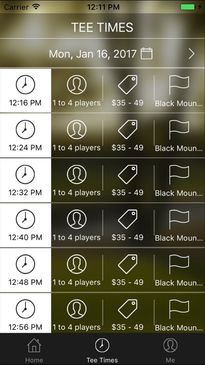 Black Mountain Golf Tee Times