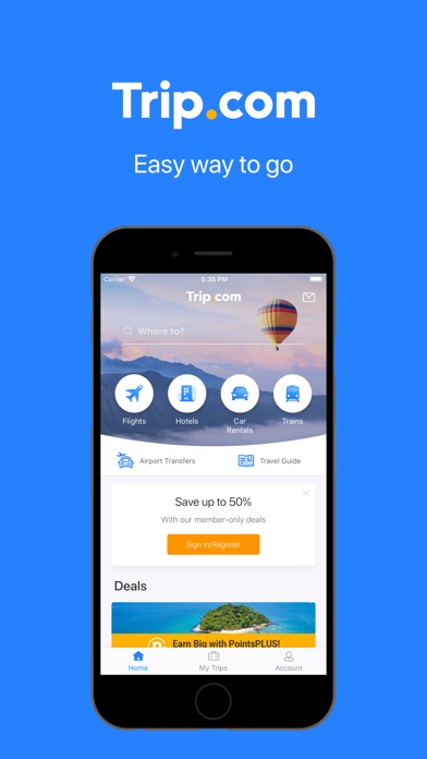 log out trip.com app