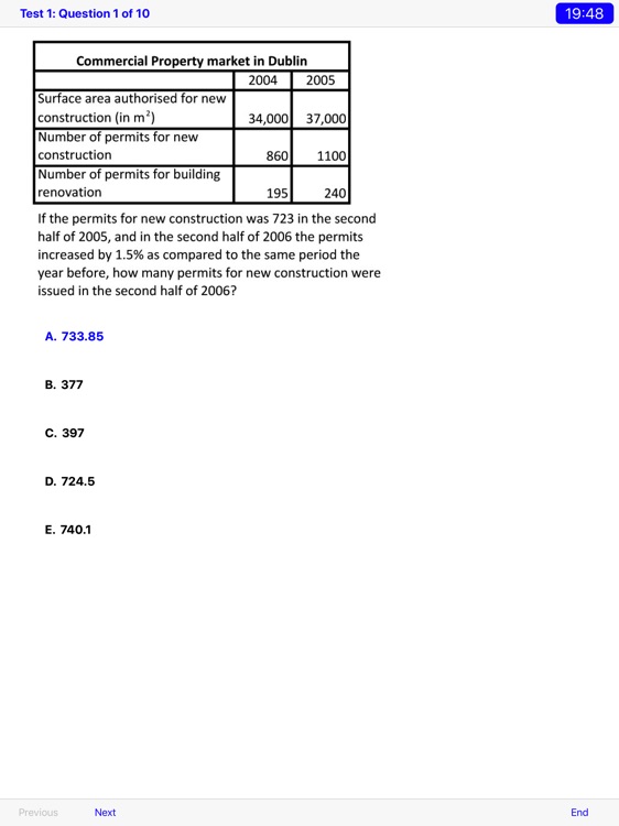 EPSO: Numerical Reasoning