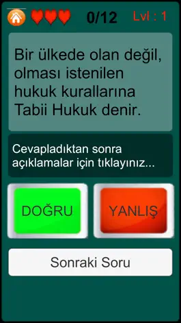 Game screenshot Kpss Doğru Yanlış apk