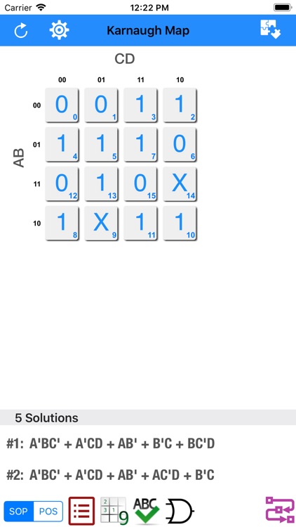 Karnaugh & Algebraic Minimizer screenshot-3