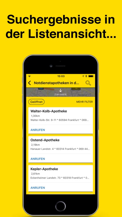 Notfall-App von Gelbe Seiten