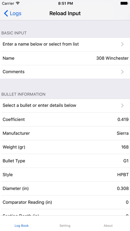 iReload - Reloading log book