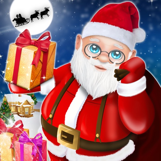 Christmas Santas Gift Delivery Icon