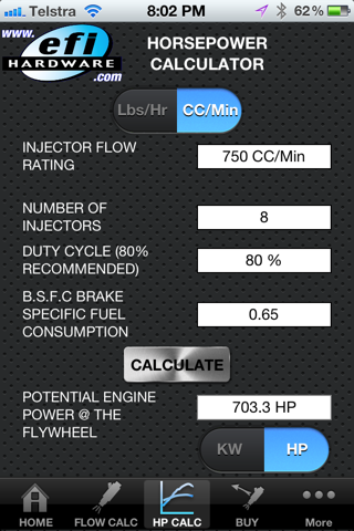 Injector Flow Calculator screenshot 3