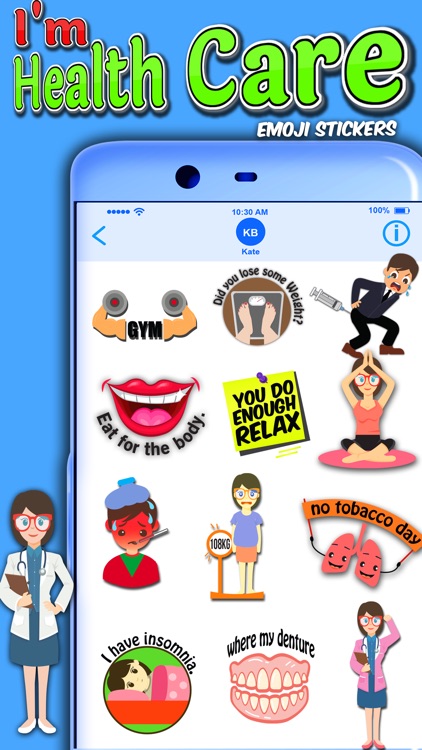 I'm health Care emoji Stickers