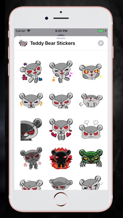 Devil Teddy Bear Stickers