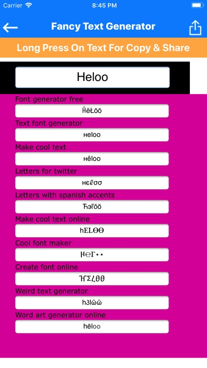 New Fancy Text Generator