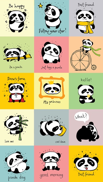 Cute Panda Stickers and Emojis screenshot 2