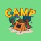 Camping Hiking Stickers - collection of outdoor adventure stickers for camping and hiking lover