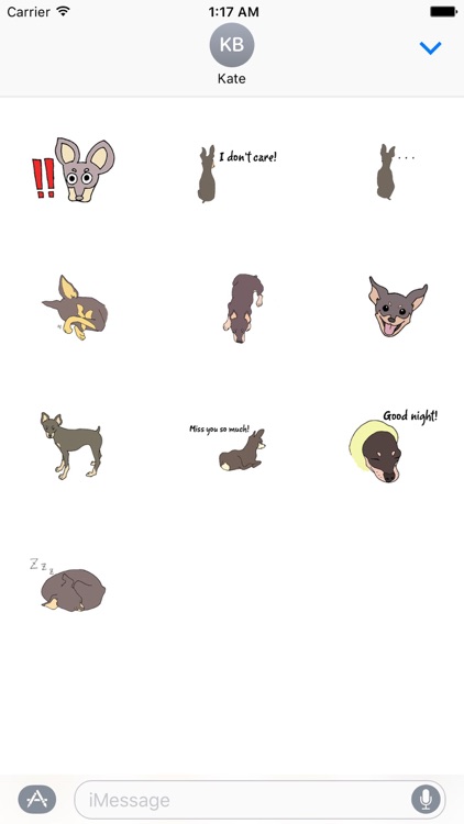 MinPinMoji - Miniature Pinscher Dog Sticker