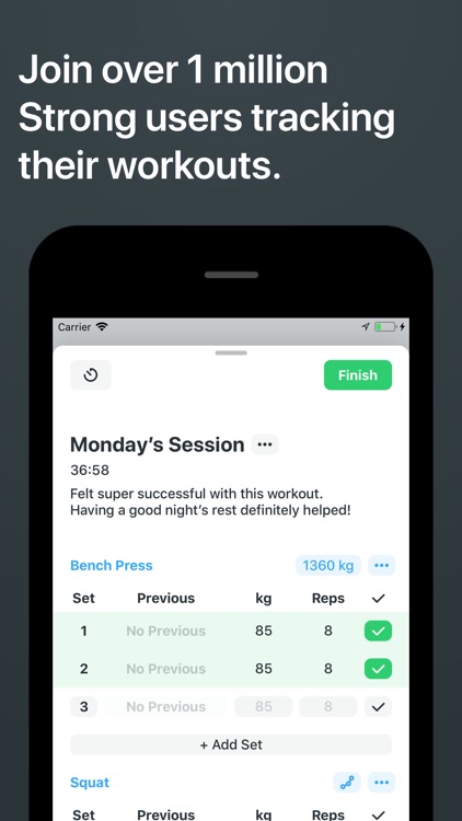Strong Workout Tracker Gym Log screenshot-0