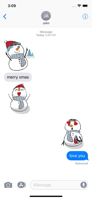 Cute & Lovely Snowman Stickers