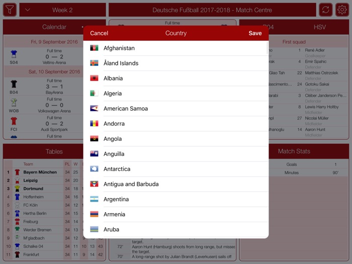 德意志Fußball2017-2018年匹配中心