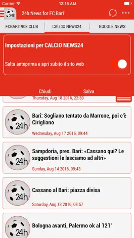 Game screenshot 24h News for FC Bari apk
