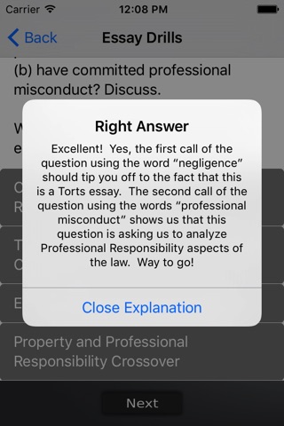 California Bar Essay Drills screenshot 3