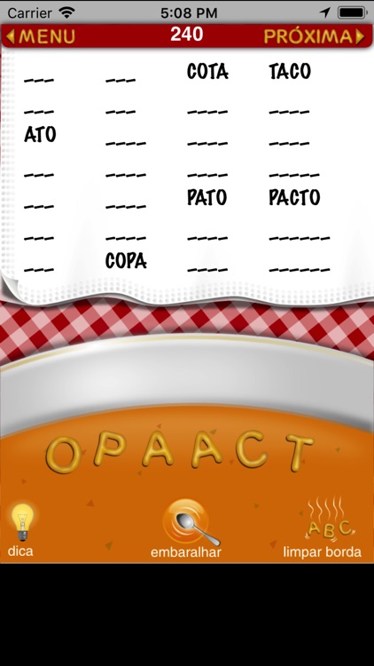 Caça palavras ou sopa de letras - Jogo para aumentar o vocabulário