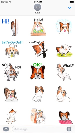 Adorable Papillon Dog Sticker(圖1)-速報App