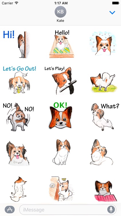 Adorable Papillon Dog Sticker